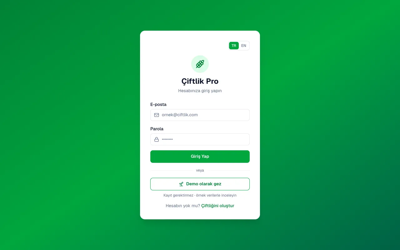 Çiftlik Pro — önizleme