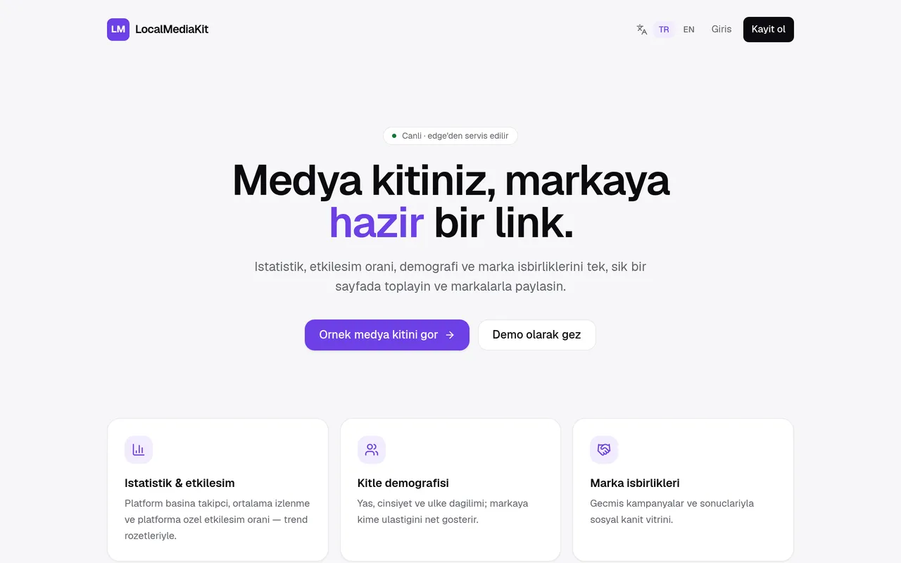 LocalMediaKit — önizleme