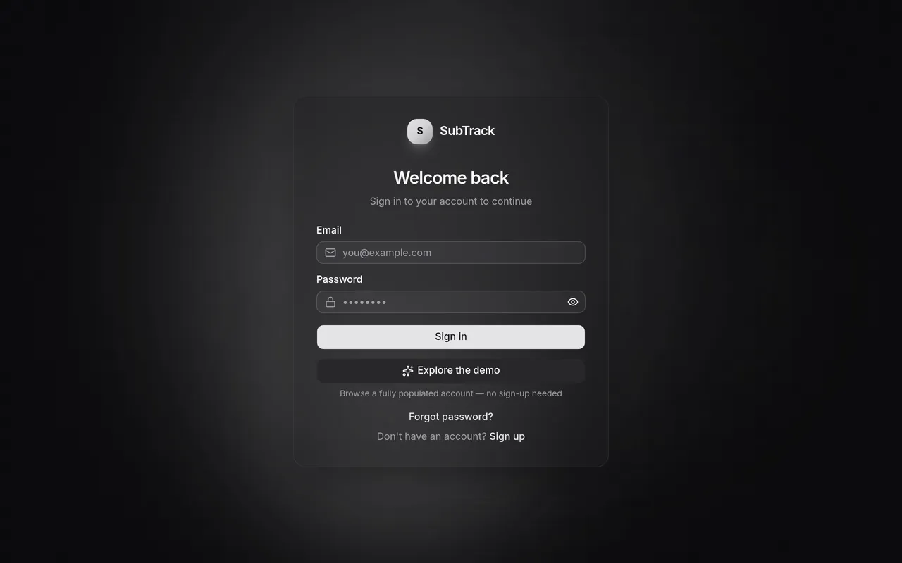 SubTrack — önizleme